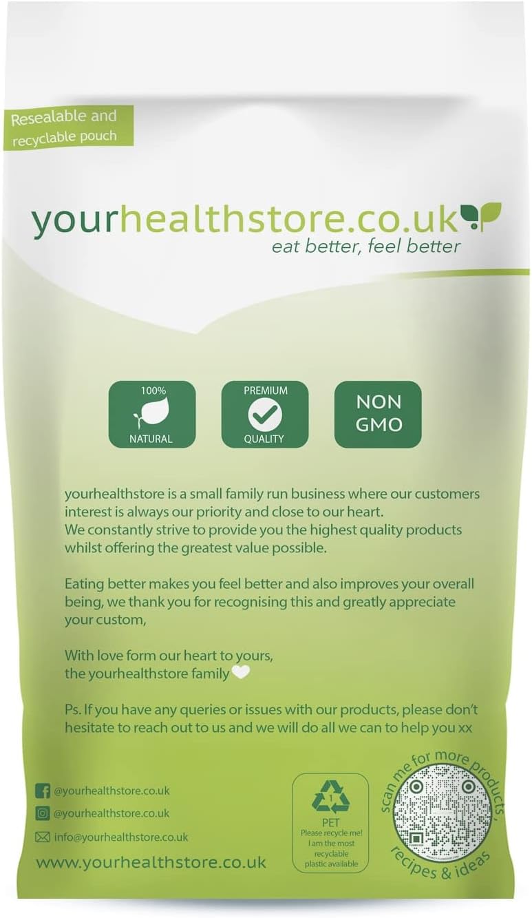 yourhealthstore® Vital Wheat Gluten Flour 300g - 87.5% Protein, Non GMO, Resealable Pouch