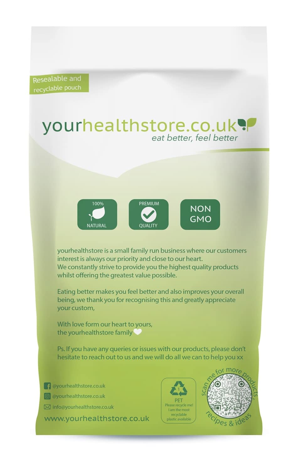 yourhealthstore Premium Whole Grain Oat Flour - Gluten Free, Wheat Free | 400g 2