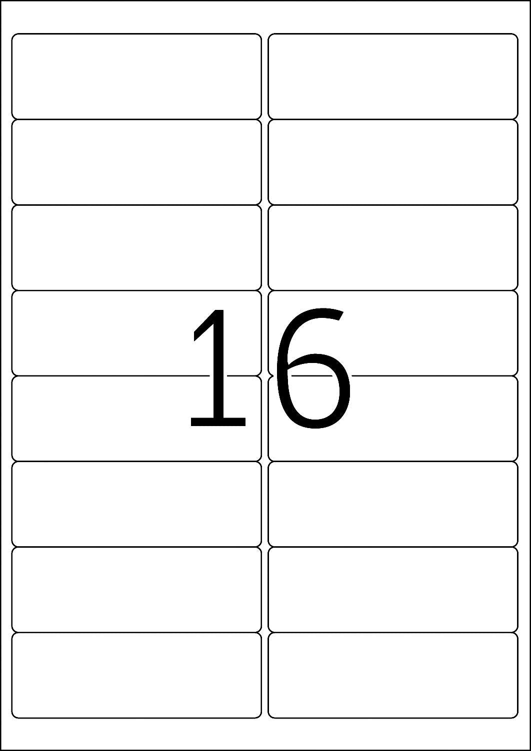 TopStick Self Adhesive Address Labels - 1600 Labels, 99.1 x 33.9 mm, White | For Laser & Inkjet 2