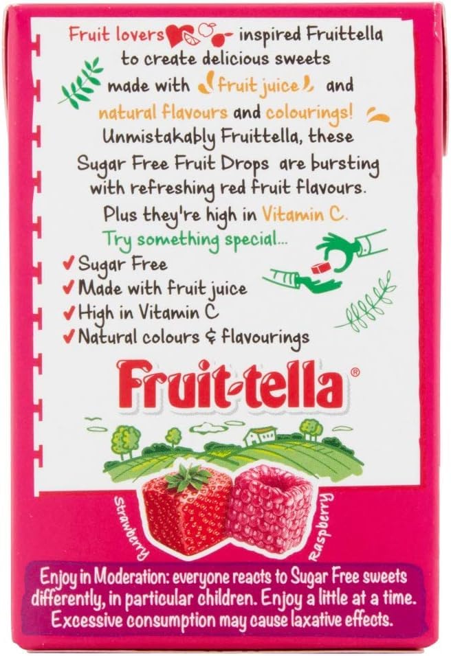 Fruittella Fruit Drops - Sugar Free Red Berry Mix Sweets | Pack of 10 | High in Vitamin C 8