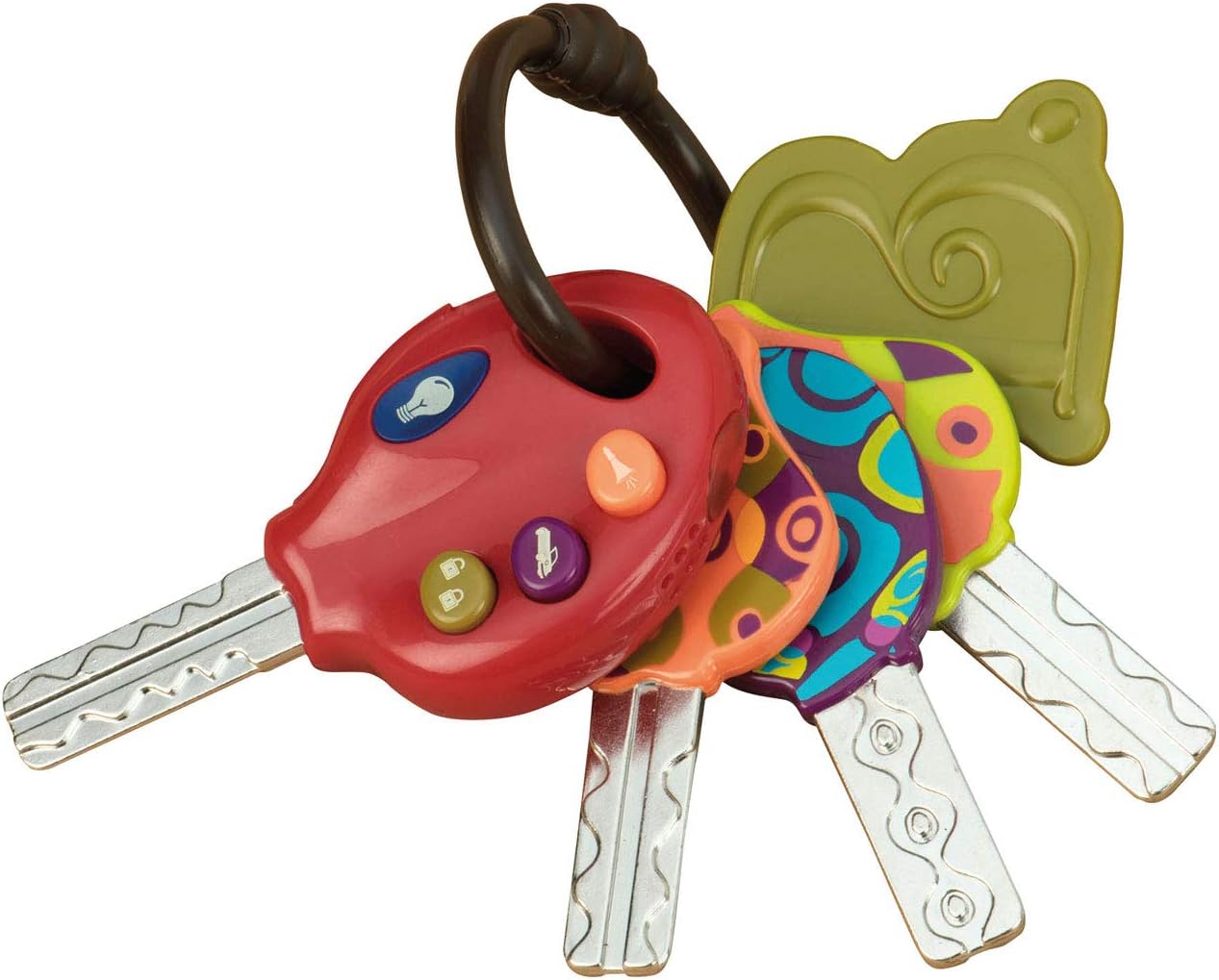 B. toys LucKeys BX1941Z - Electronic Toy Keys with Flashlight & Car Sounds for Toddlers 10 Months+ 1