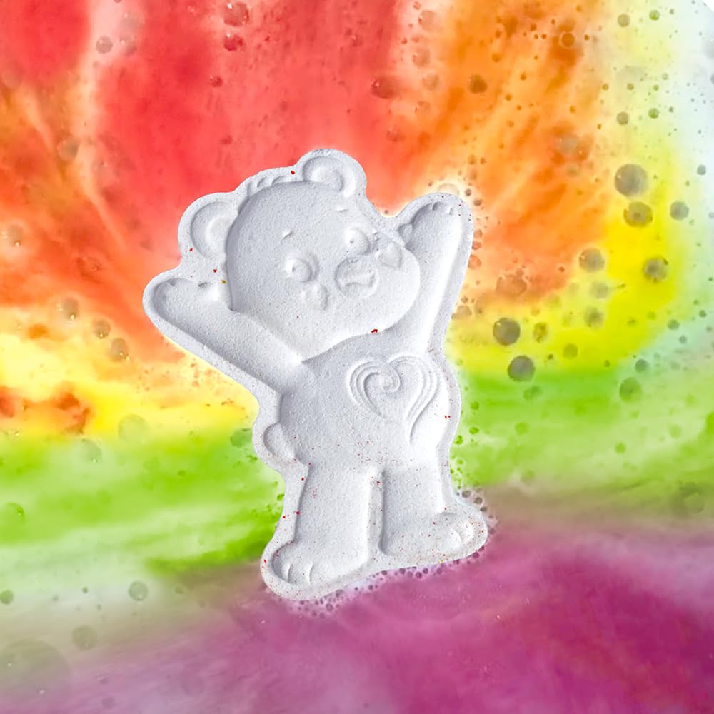 ZIMPLI Care Bears Baff Bombz - Rainbow Special Effect Bath Bomb | Strawberry Scented | 110g