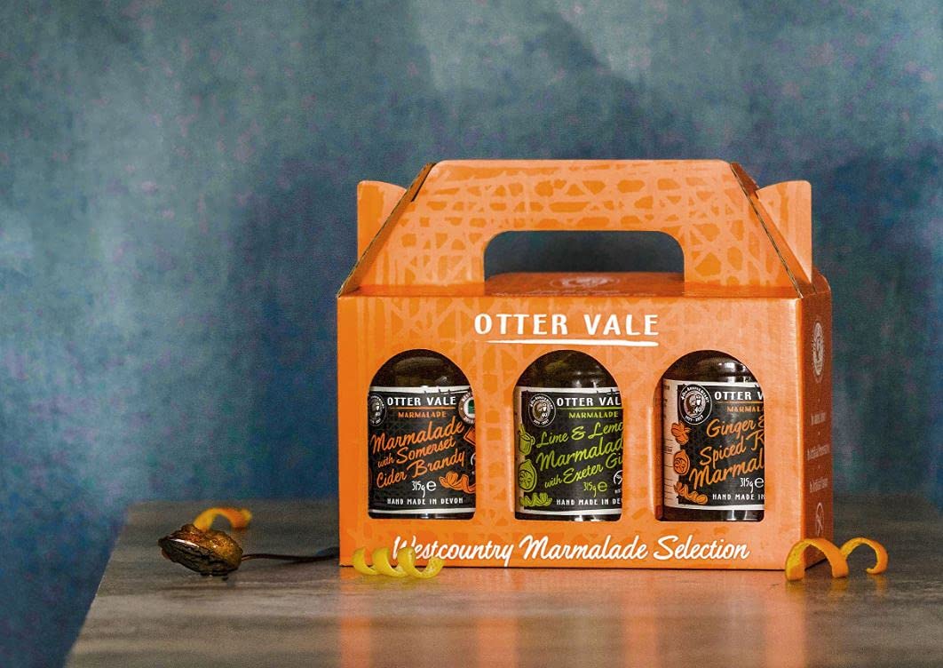 Otter Vale Marmalade Gift Pack - Three Handmade Flavours with Gin, Rum & Brandy 7