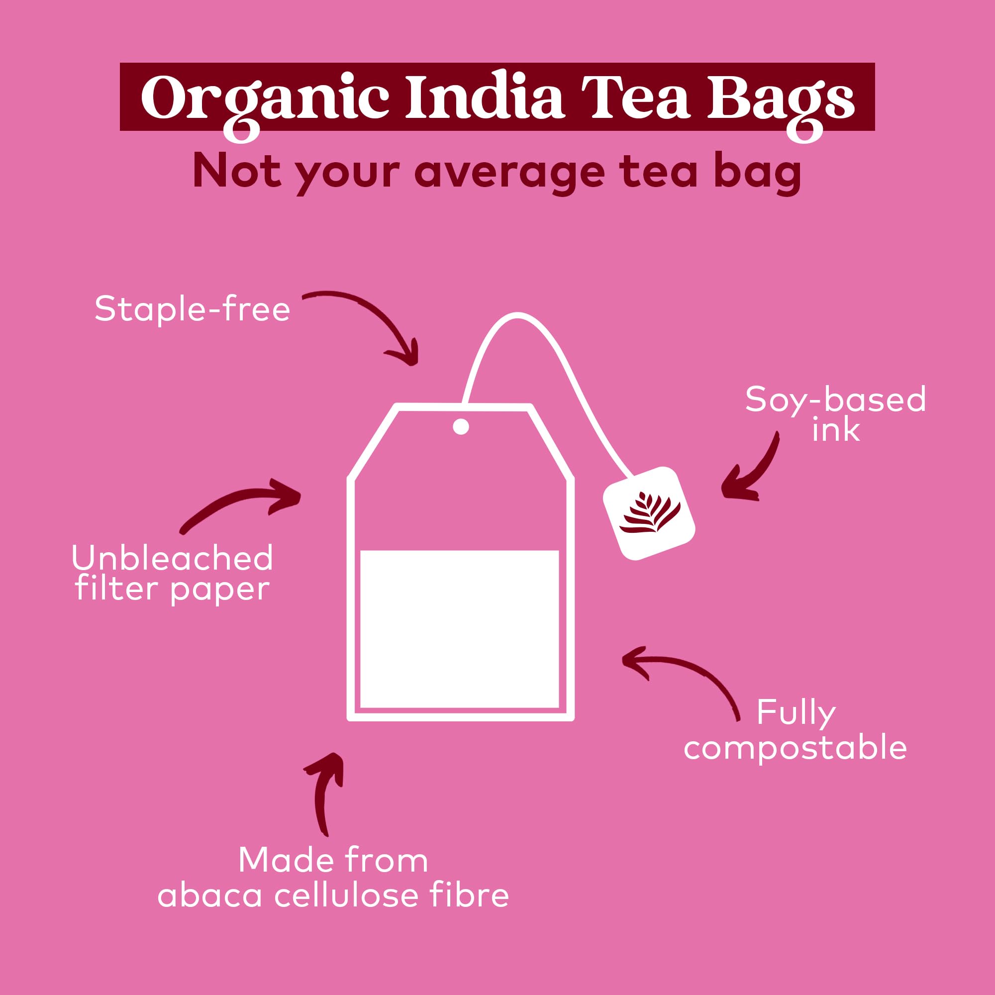 Organic India Tulsi Sweet Rose Tea - Organic & Vegan Herbal Tea (25 Tea Bags) 3