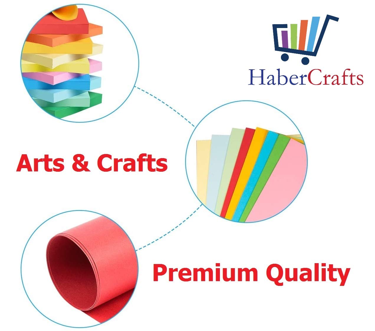 Habercrafts A4 Lemon Yellow Colour Paper - 80gsm, 50 Sheets | Double Sided Printer & Craft Paper 5