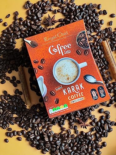 Royal Chai Coffee Latte Karak Sweetened - 10 Single Serving Sachets
