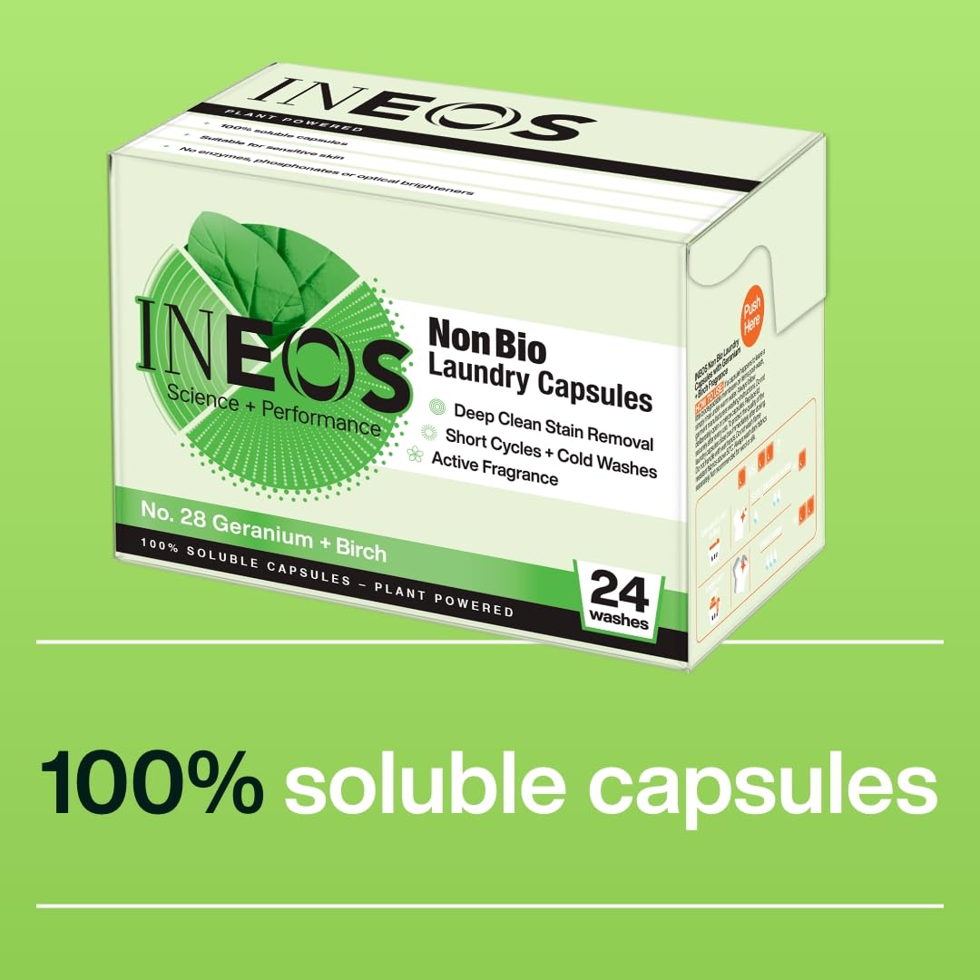INEOS - Geranium + Birch Non-Bio Laundry Capsules (24 Washes)