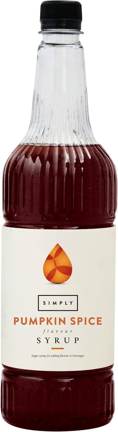 Simply Pumpkin Spice Syrup – Veganer und nussfreier aromatisierter Sirup für Kaffee, Cocktails, Backen, 1 l