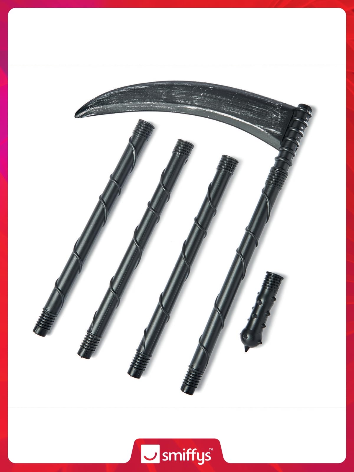 Smiffys Sensenmann, ausziehbare Sense, Schwarz, 138 cm, Halloween-Kostüm-Zubehör 7