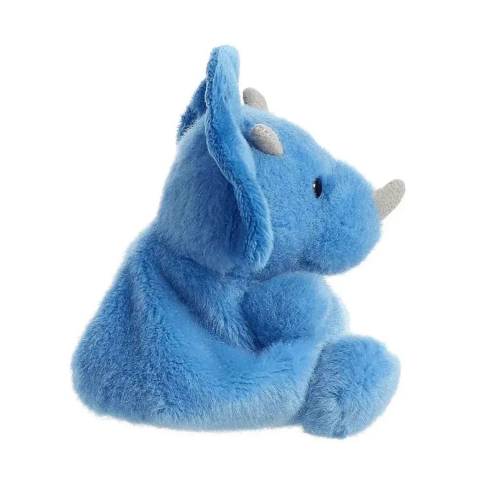 AURORA Palm Pals Tank Triceratops Dinosaur Soft Toy - 5 Inch Blue Plush | Eco-Friendly, Suitable from Birth 2