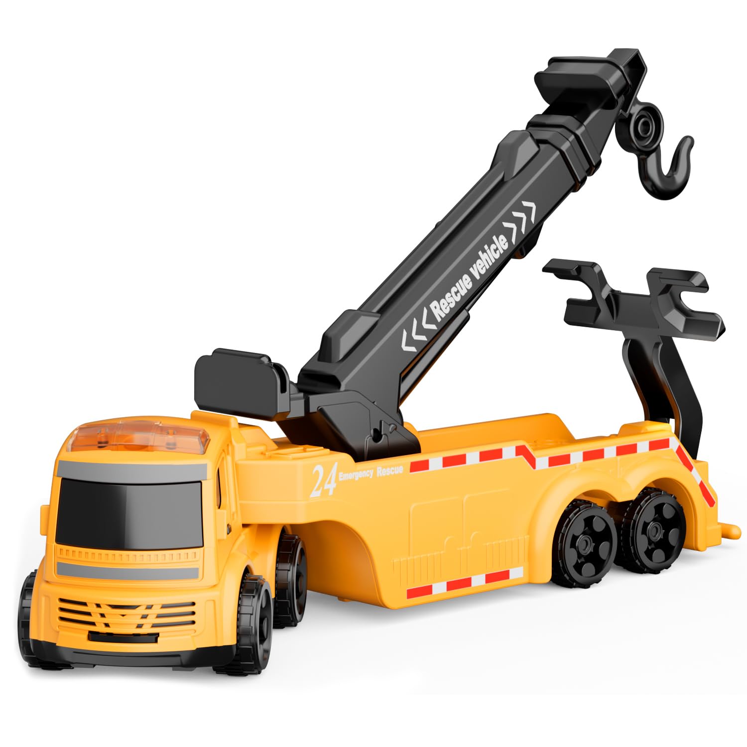 GizmoVine Tow Truck Toy - 360° Crane Arm & Loading Function for Kids 3+ 8