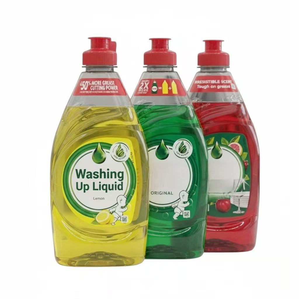 EMBO Washing-Up Liquid Variety Pack - 3 x 320ml Concentrated Dish Soap | Lemon, Pomegranate, Original 1