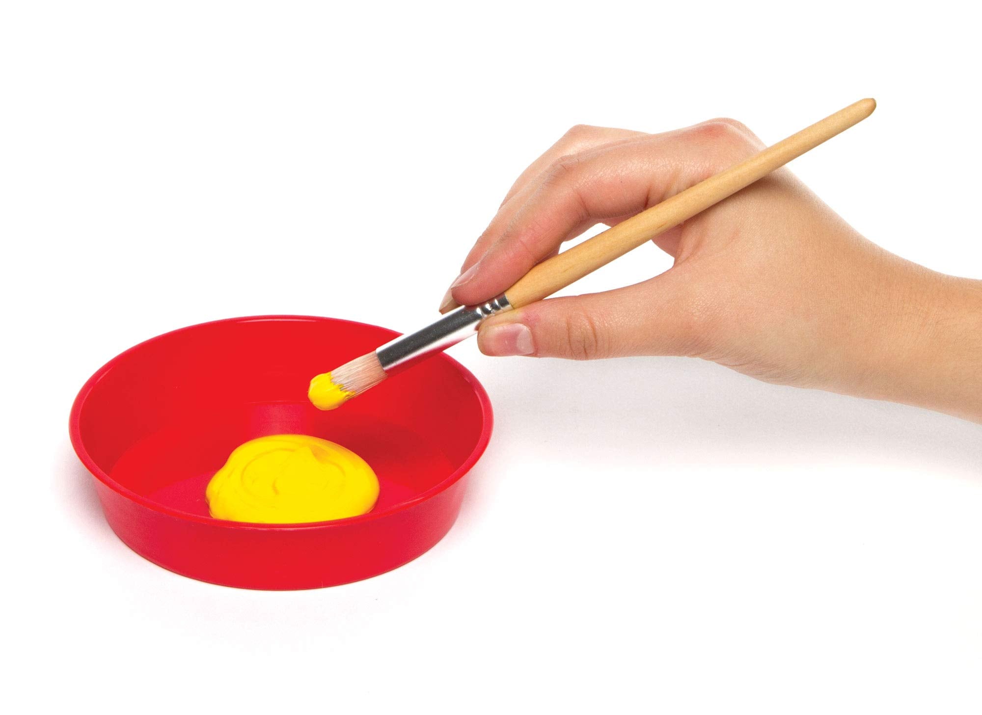 Baker Ross AG560 Plastic Paint Palettes for Kids - Pack of 10, Assorted Colors | 13 cm Diameter 3