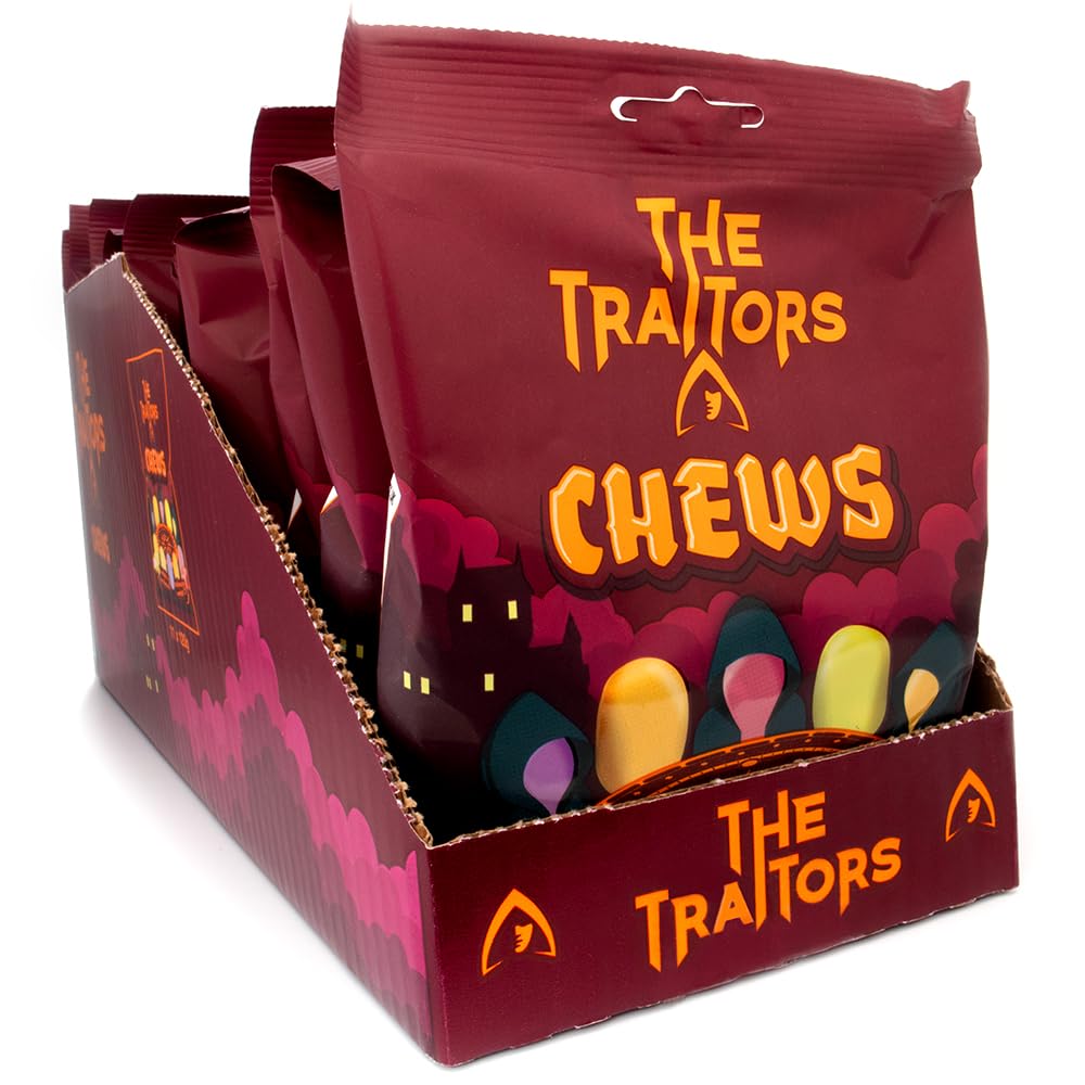The Traitors Chew Bags - Fruit Flavoured Chewy Sweets with Liquid or Sherbet Centre, 120g Pack of 11 3