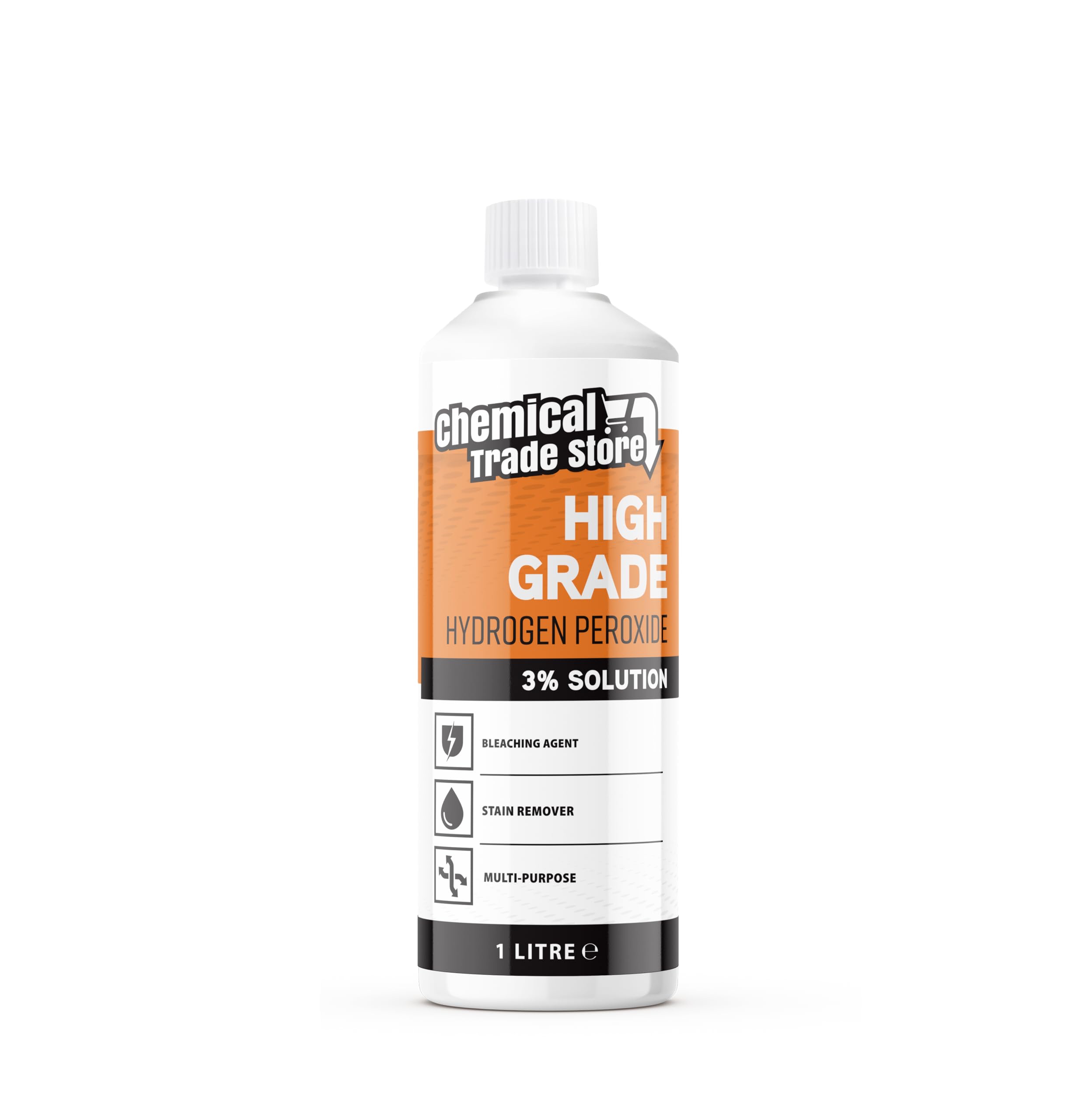 Chemical Trade Store Hydrogen Peroxide Solution 3% - Multi-Purpose Cleaner | Unscented Liquid | 1L