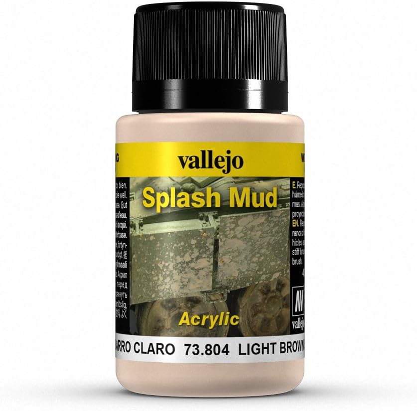 Vallejo 40 ml "Light Brown Splash Mud" Weathering Effect Bottle