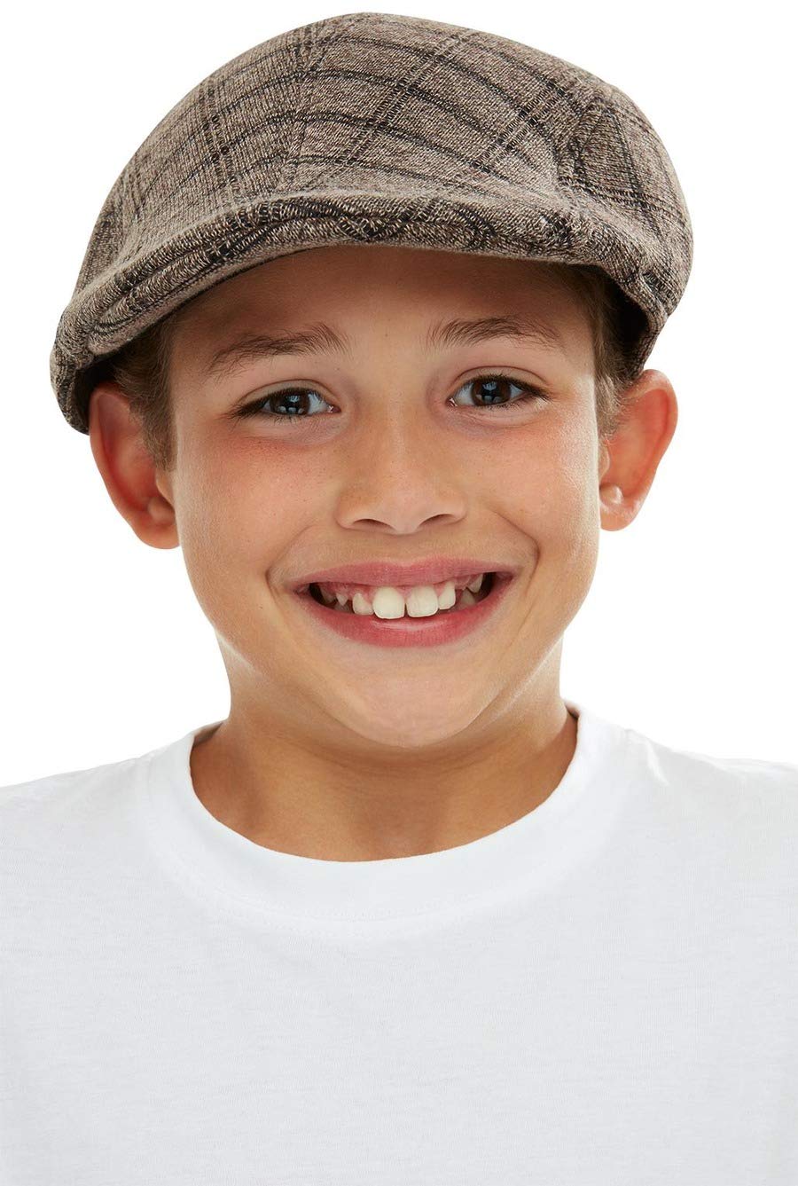 Smiffys Kids Flat Cap, Brown & Black, One Size 3