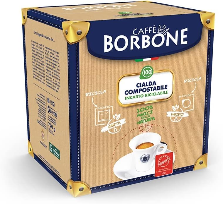 Caffè Borbone Gold Blend Compostable Coffee Pods - 100 Pack, ESE 44mm