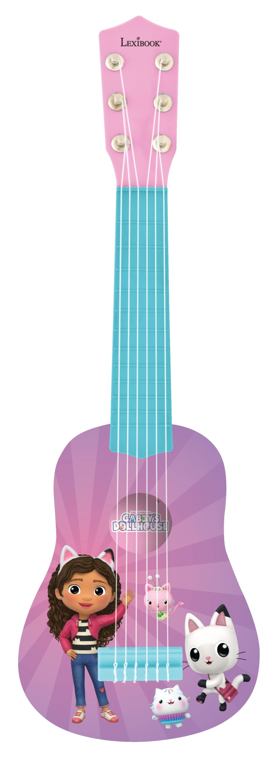 Lexibook Gabby's Dollhouse My First Guitar for Children with 6 Nylon Strings