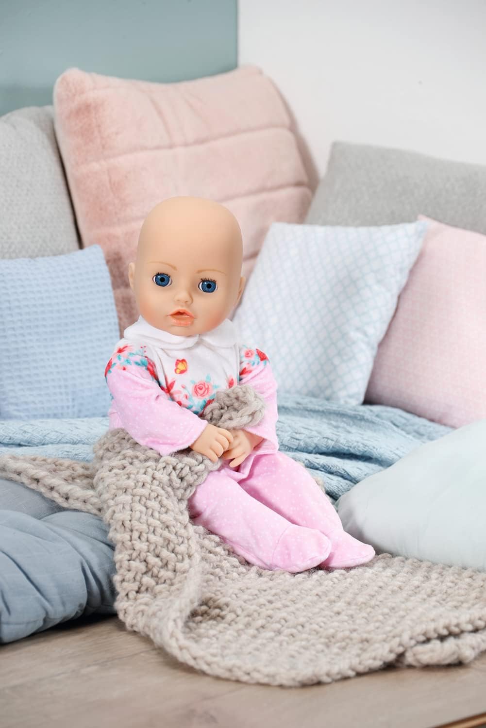Baby Annabell 706817 Fit 43cm Doll Romper Set - Supersoft Pink with Rose Graphic 5