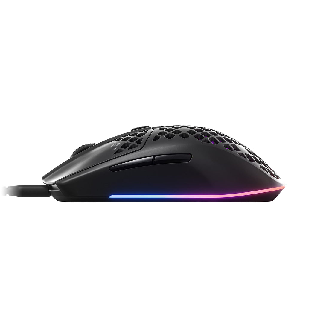 SteelSeries Aerox 3 - 59g Ultra-Lightweight Holey RGB Gaming Mouse with IP54 AquaBarrier