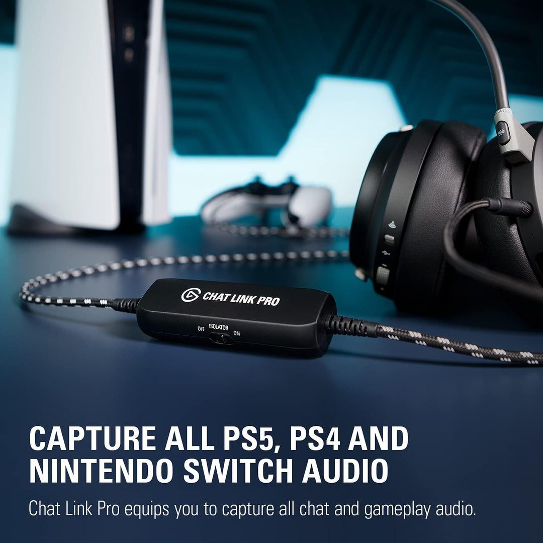 Elgato Chat Link Pro – Audio Adapter for PS5, PS4, Nintendo Switch, Xbox, and PC