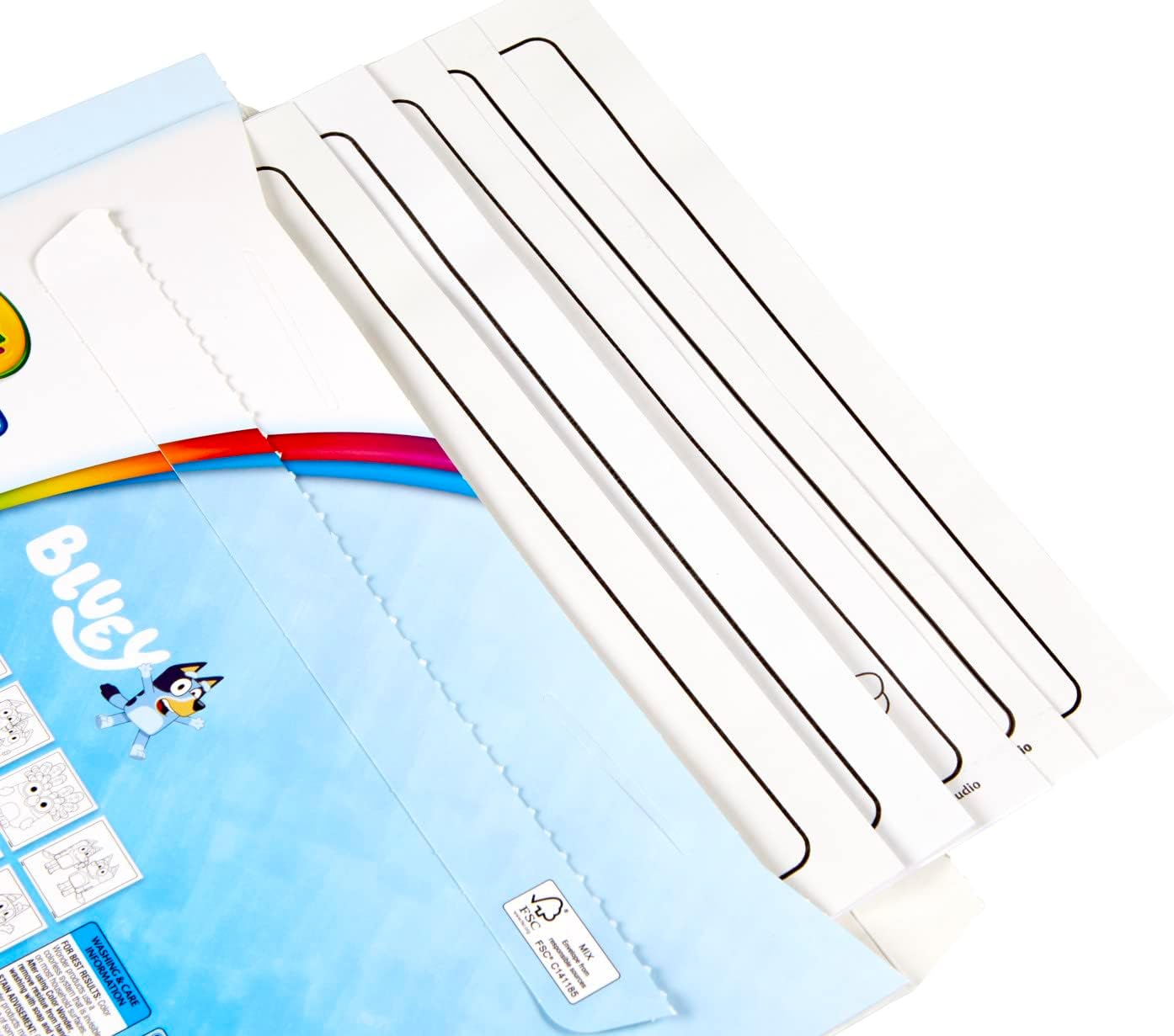 CRAYOLA - Bluey Colouring Mess-Free Book with 5 Markers 5