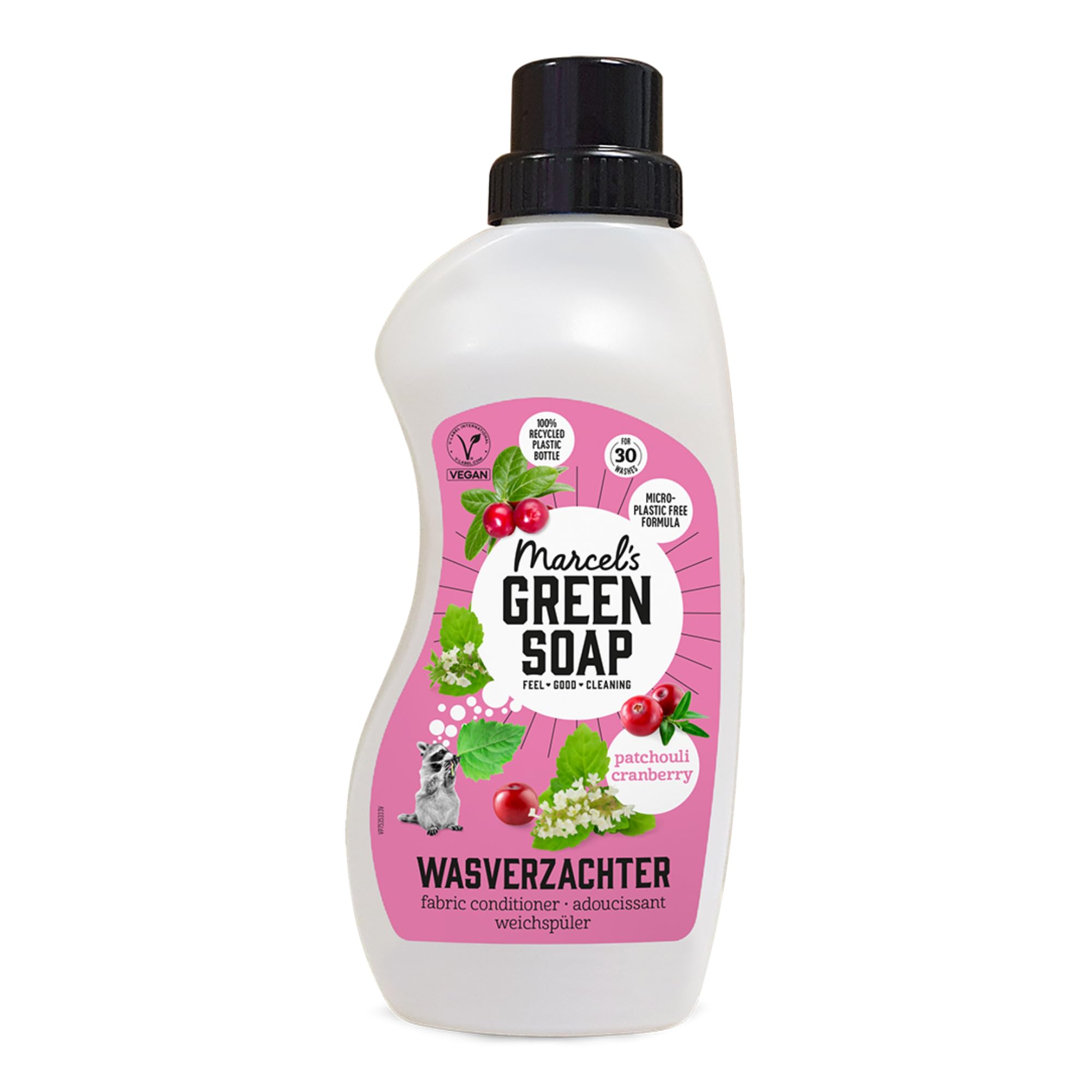Marcel's Green Soap Fabric Softener Patchouli & Cranberry - 30 Washes | Vegan | Microplastic-Free 1