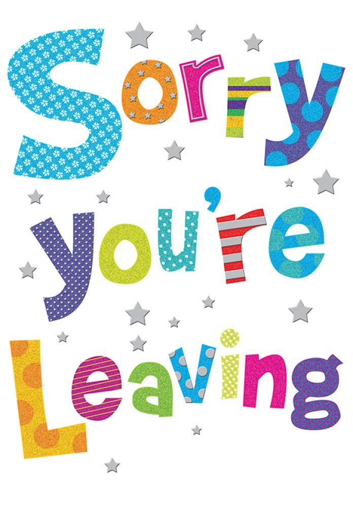 Piccadilly Greetings Modern Occasion Card Leaving - 9 x 6 inches | Designed & Made in the UK