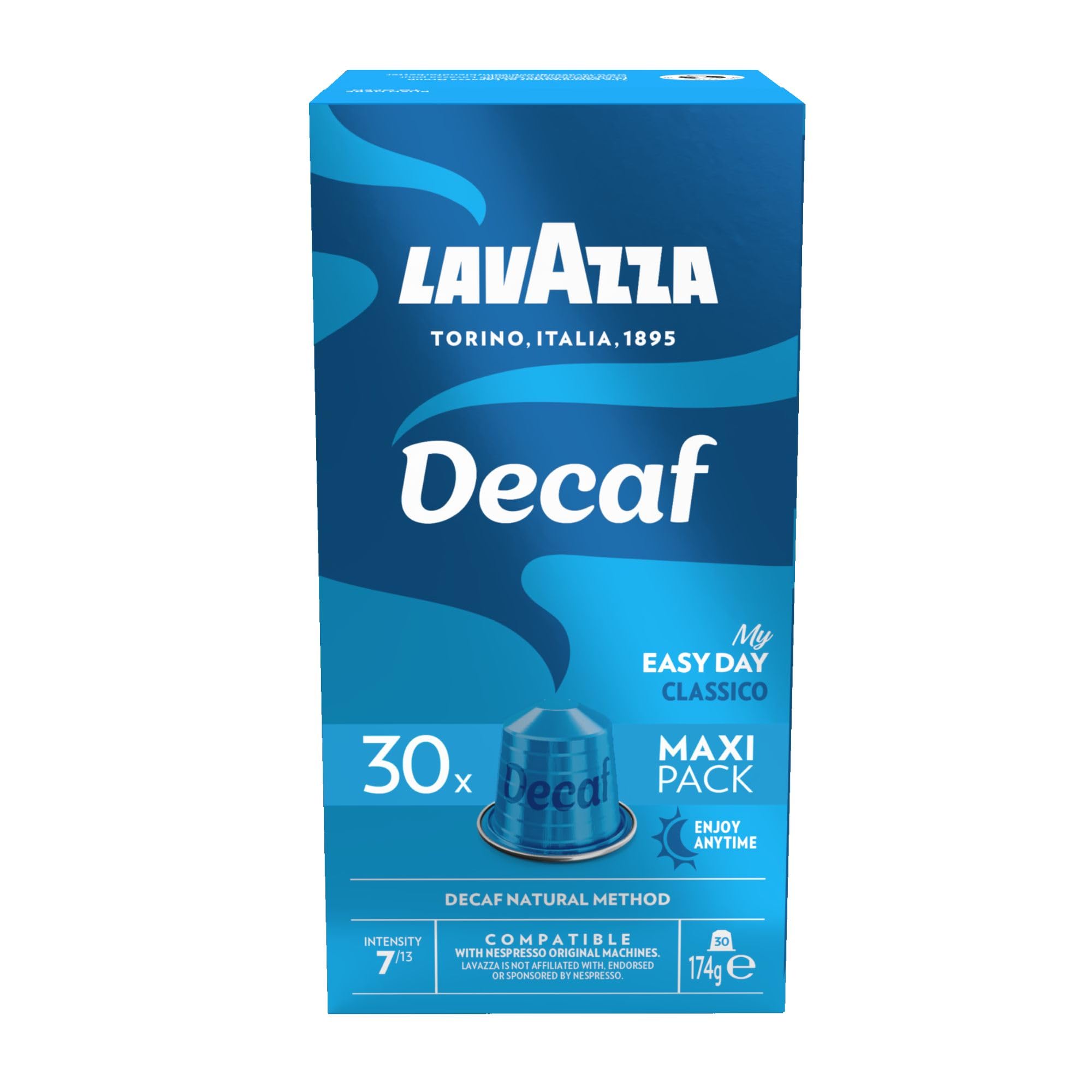 Lavazza Decaf Coffee Pods - 30 Count Compatible with Nespresso Machines | Medium Intensity