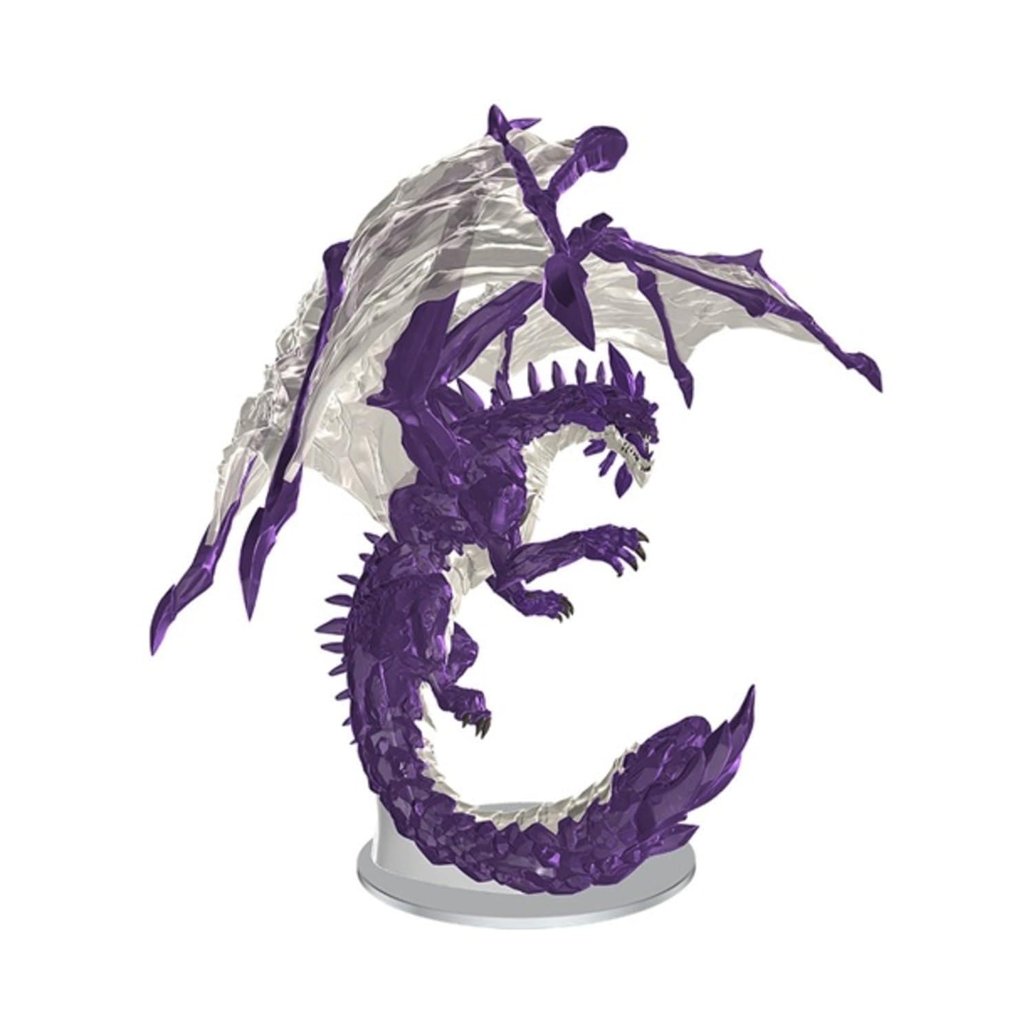 WizKids Icons of the Realms - Adult Amethyst Dragon Miniature | 15-inch Wingspan | Purple