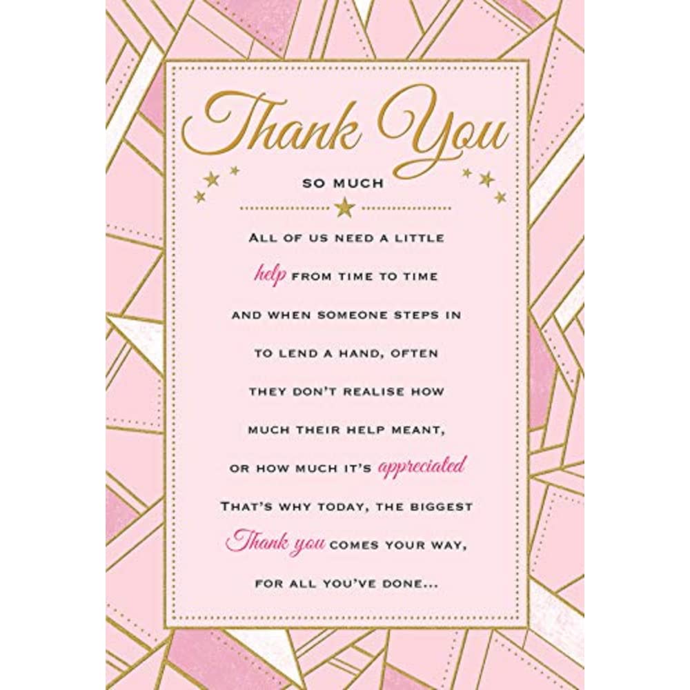 Piccadilly Greetings Heartfelt Wishes Thank You Card | 9 x 6 inches | Yellow | Made in the UK 1
