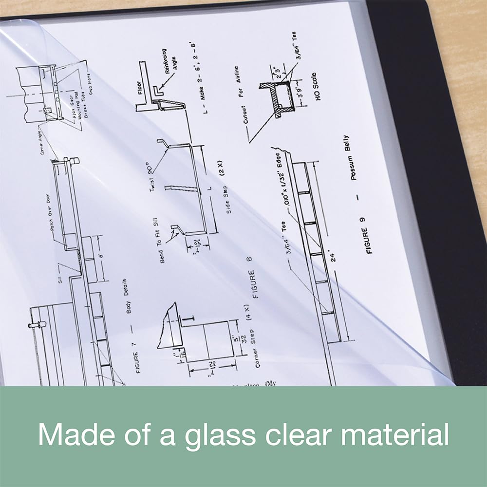 SUMMIT A4 Glass Clear Punched Pockets - Pack of 100 | Tear-Resistant Polypropylene | Universal Multi-Punch 5