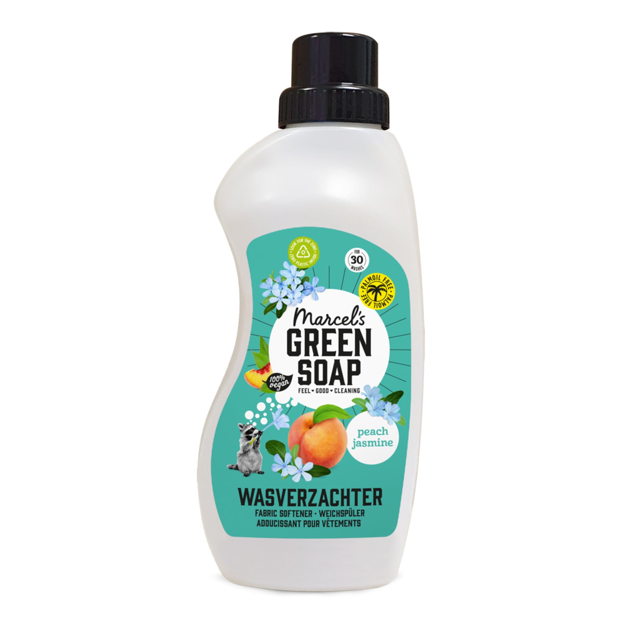 Marcel's Green Soap Fabric Softener Peach & Jasmine - 750 ml | Vegan | 30 Washes