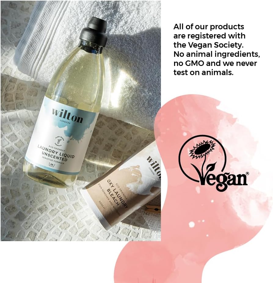 Wilton London Eco-Friendly Unscented Laundry Liquid (1.5L) - Non-Bio Detergent for Sensitive Skin & Delicates 7