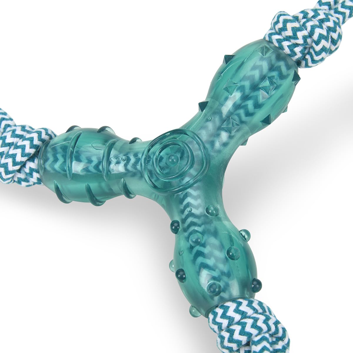 Petface Little Petface Tripod Puppy Dog Chew Toy - Durable Silicone | Unscented | Blue 3