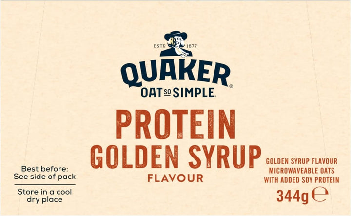 Quaker Oat So Simple Protein Golden Syrup Porridge, 8x43g