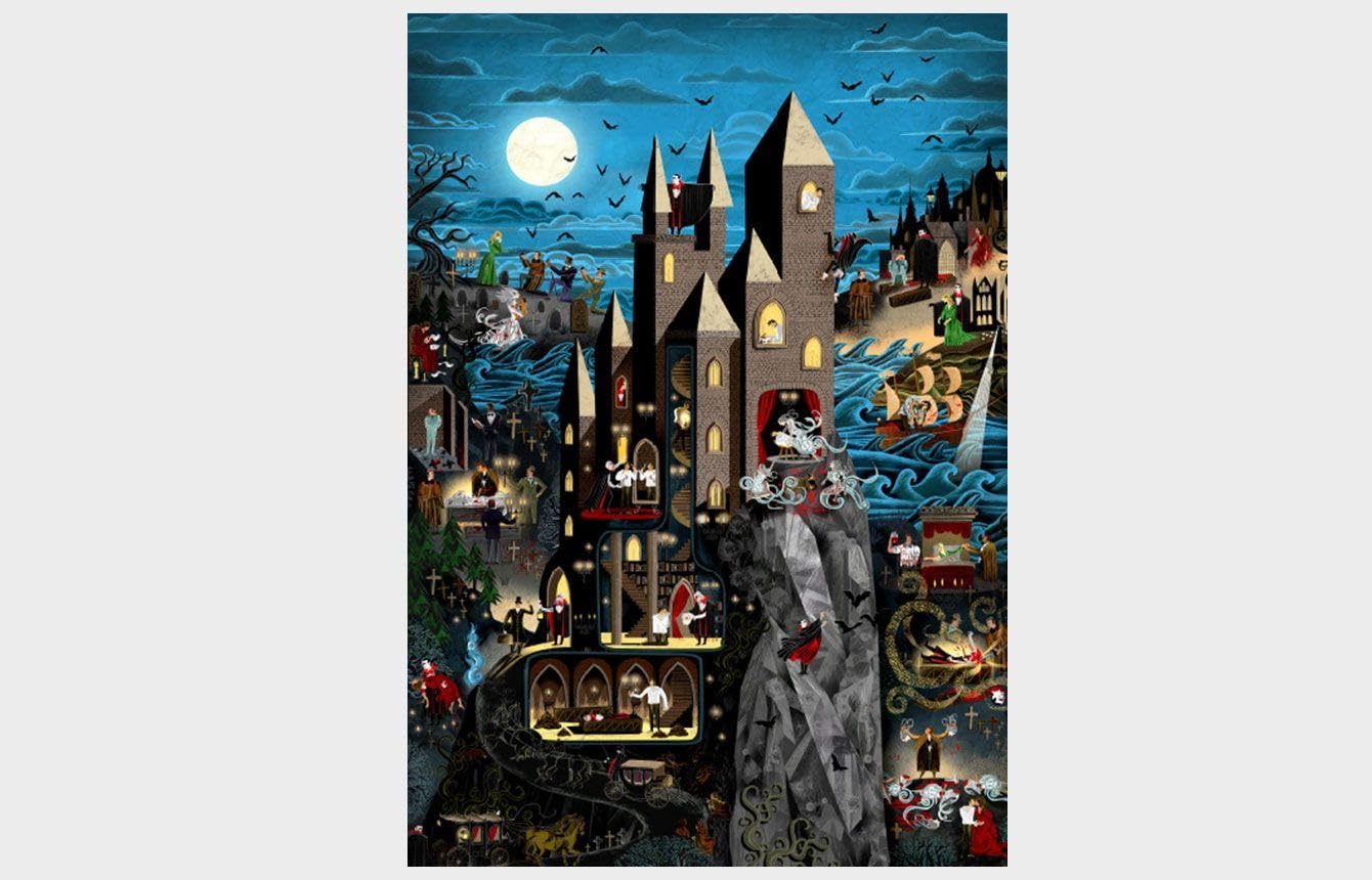 Laurence King The World of Dracula Puzzle - 1000 Pieces | Cardboard Material