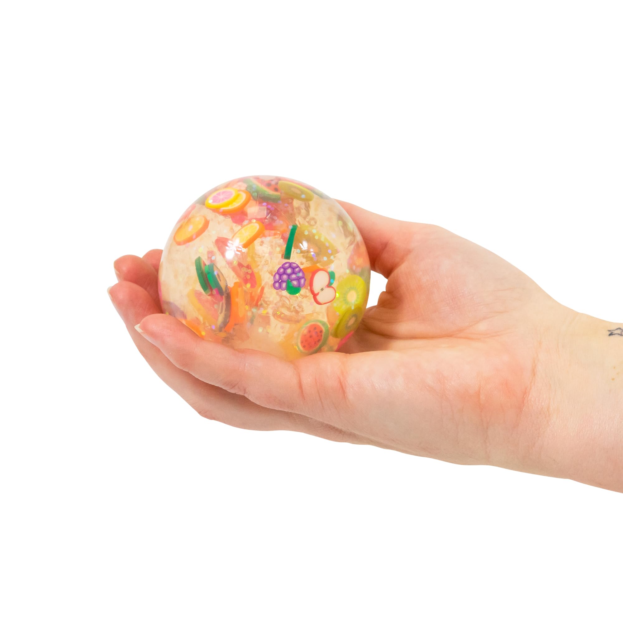 Tobar Scrunchems Tutti Frutti Stress Squish Ball - Sensory Fidget Toy for Kids and Adults