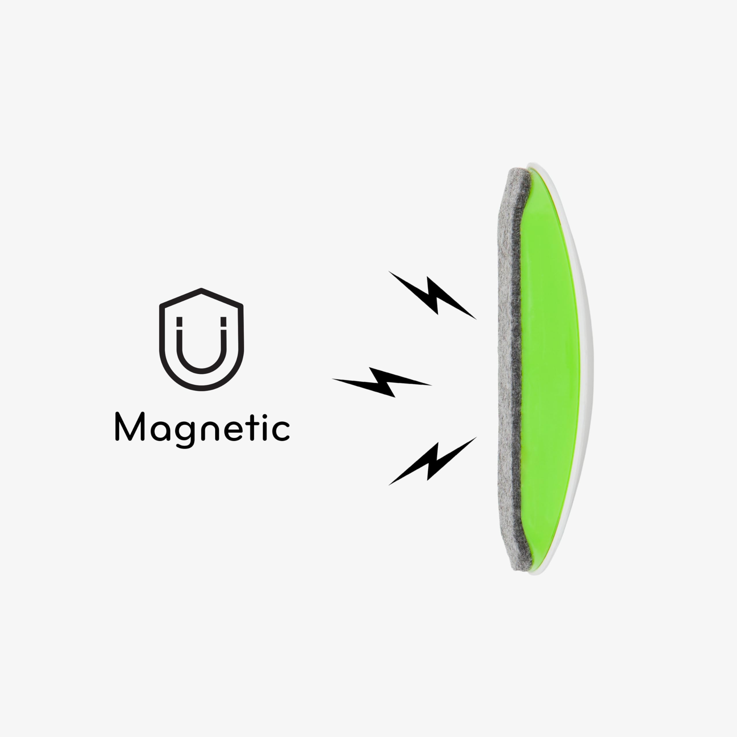 U Brands Magnetic Whiteboard Eraser - Premium Felt Surface | 11.5 x 5.8 cm | Lightweight Design 4
