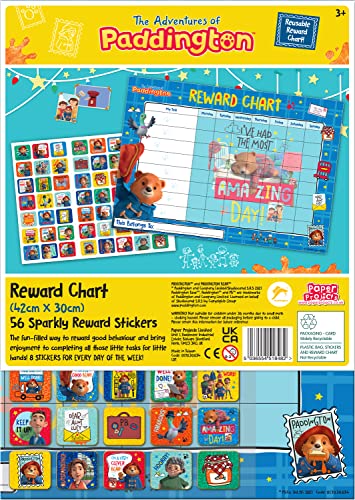Paper Projects The Adventures of Paddington Reward Chart - Encourages Good Behaviour | Includes 56 Sparkly Stickers | Unisex Children 3