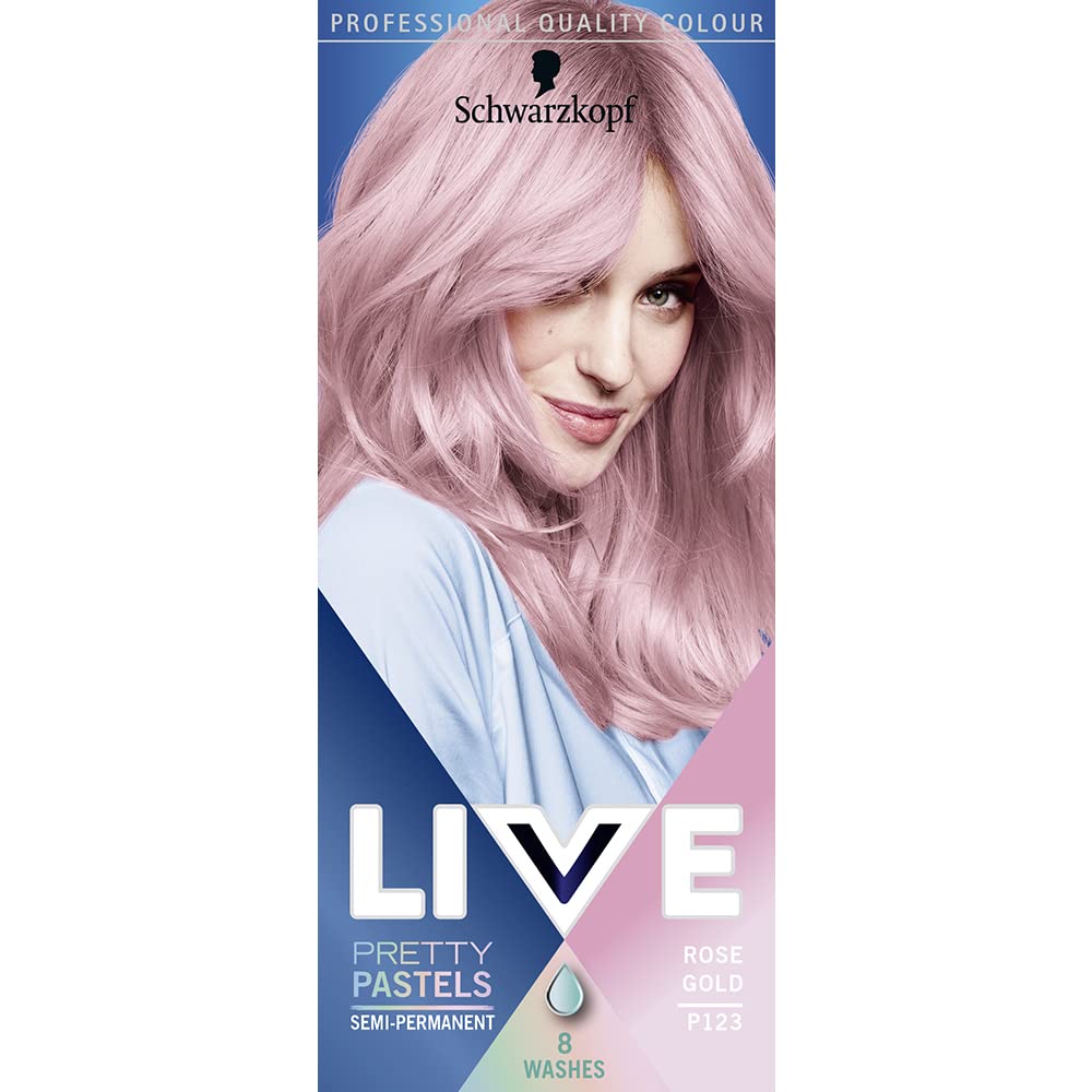 Schwarzkopf LIVE Pretty Pastels Rose Gold Semi-Permanent Hair Dye (50ml) 1