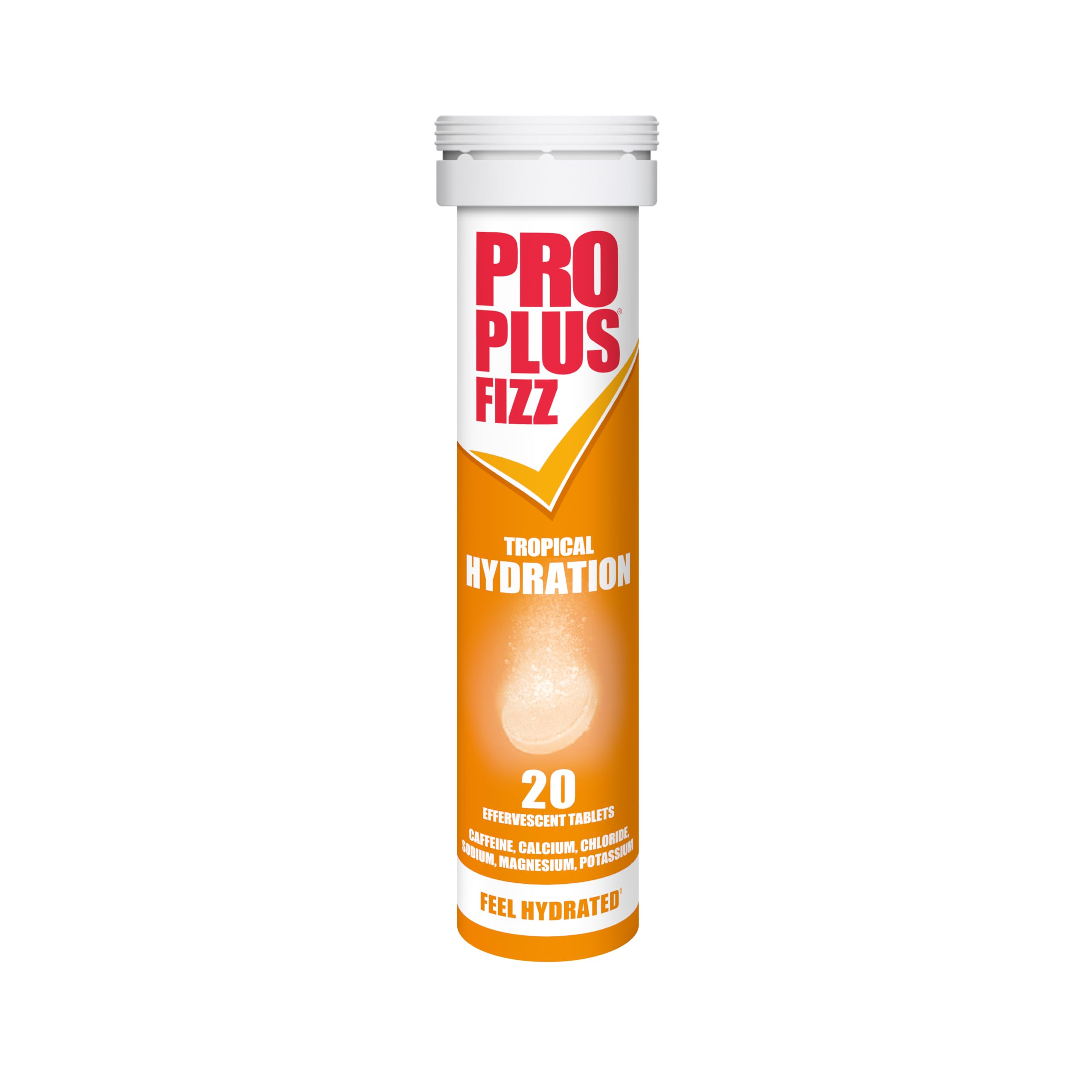 PRO PLUS Fizz Hydration - 20 Effervescent Electrolyte Tablets with Caffeine 1