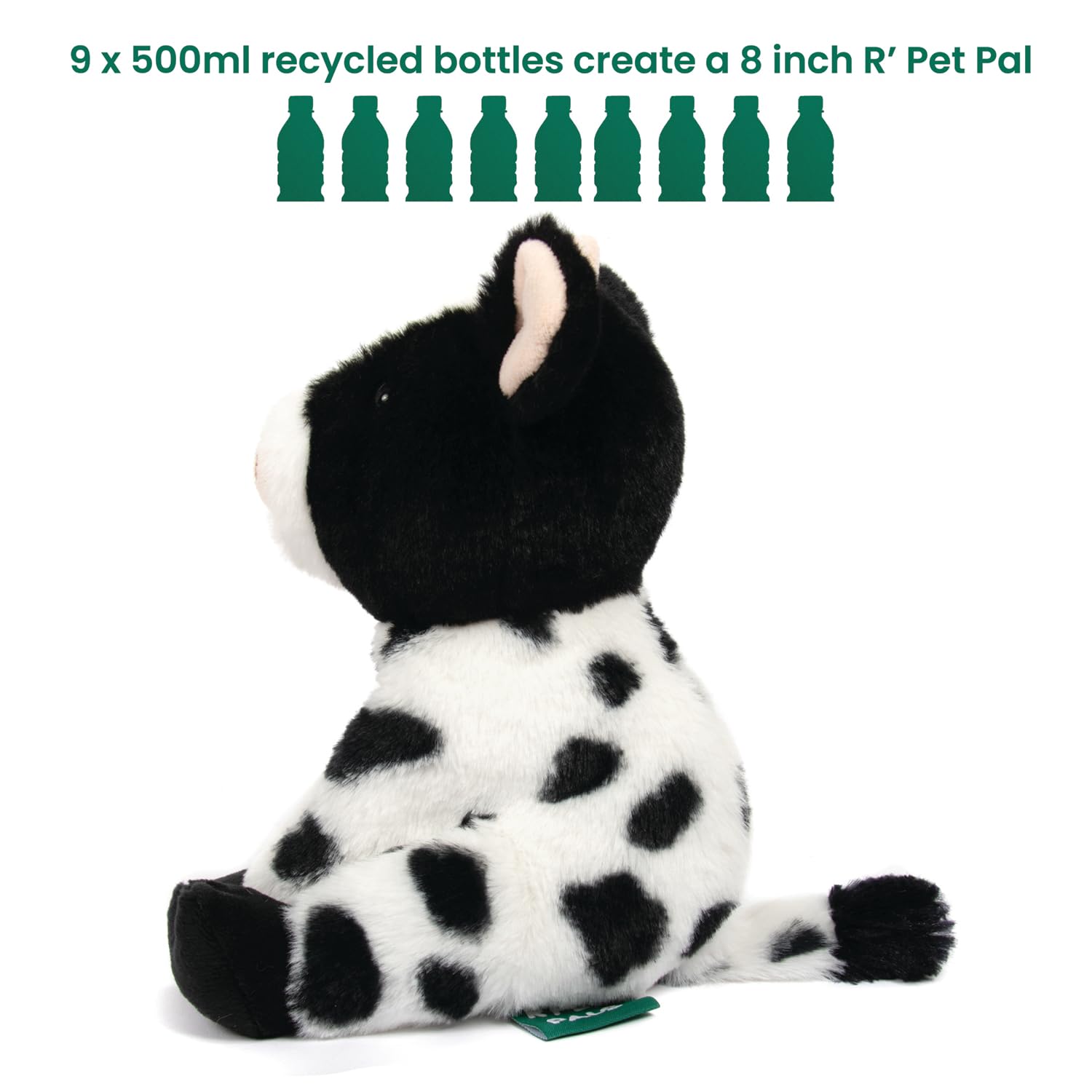 Lesser & Pavey RPET Pals Moo Moo Sitting Cow Teddy Bear for Kids 6