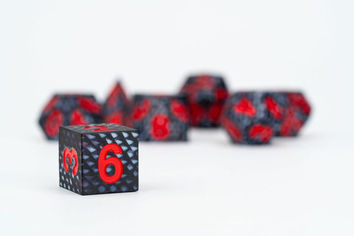 Metallic Dice Games Dragon Storm Black Dragon Scales Liquid Core Dice Set