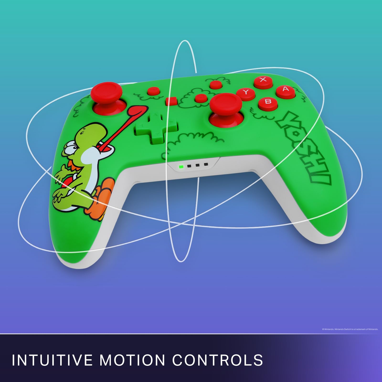 PowerA Wireless Controller for Nintendo Switch - Hungry Yoshi, Officially Licensed for Switch, Switch OLED, and Switch Lite 4