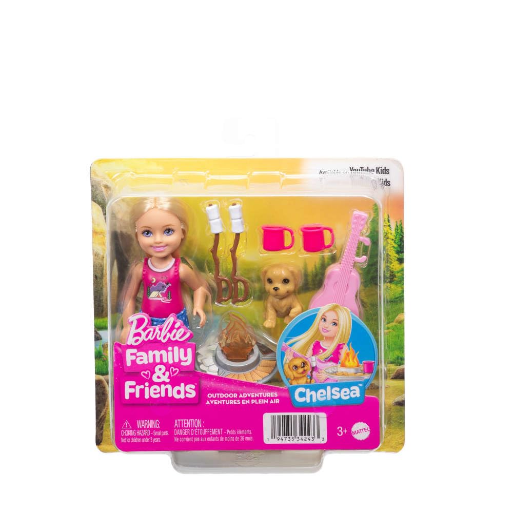 Barbie Chelsea Outdoor Adventures Playset - Camping Fun with Doll, Puppy & Accessories 14