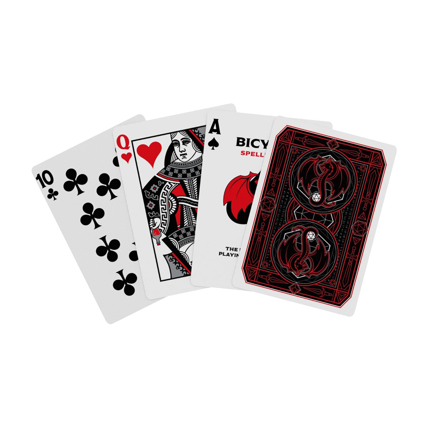 Bicycle Spellbound Designer Playing Cards Deck Grey with Red Holographic Foil Tuck 3