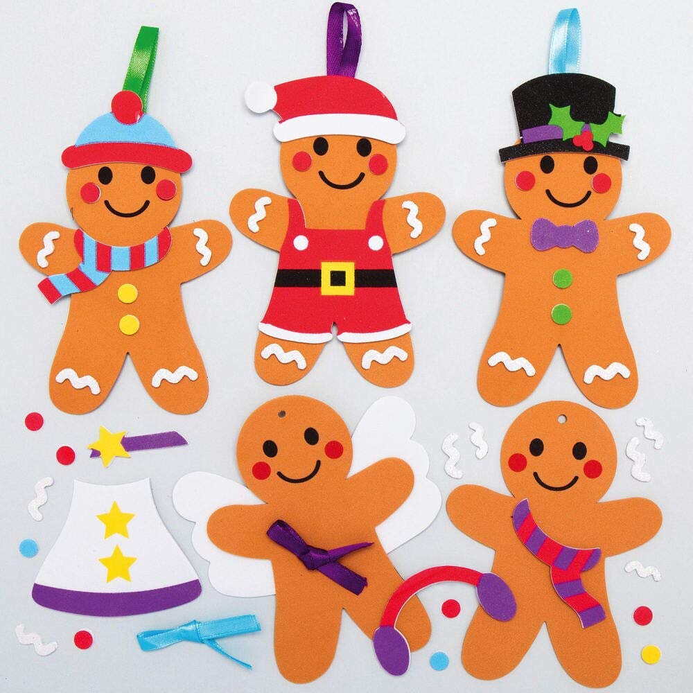 Baker Ross - Gingerbread Man Mix and Match Craft Kit - Pack of 8 1