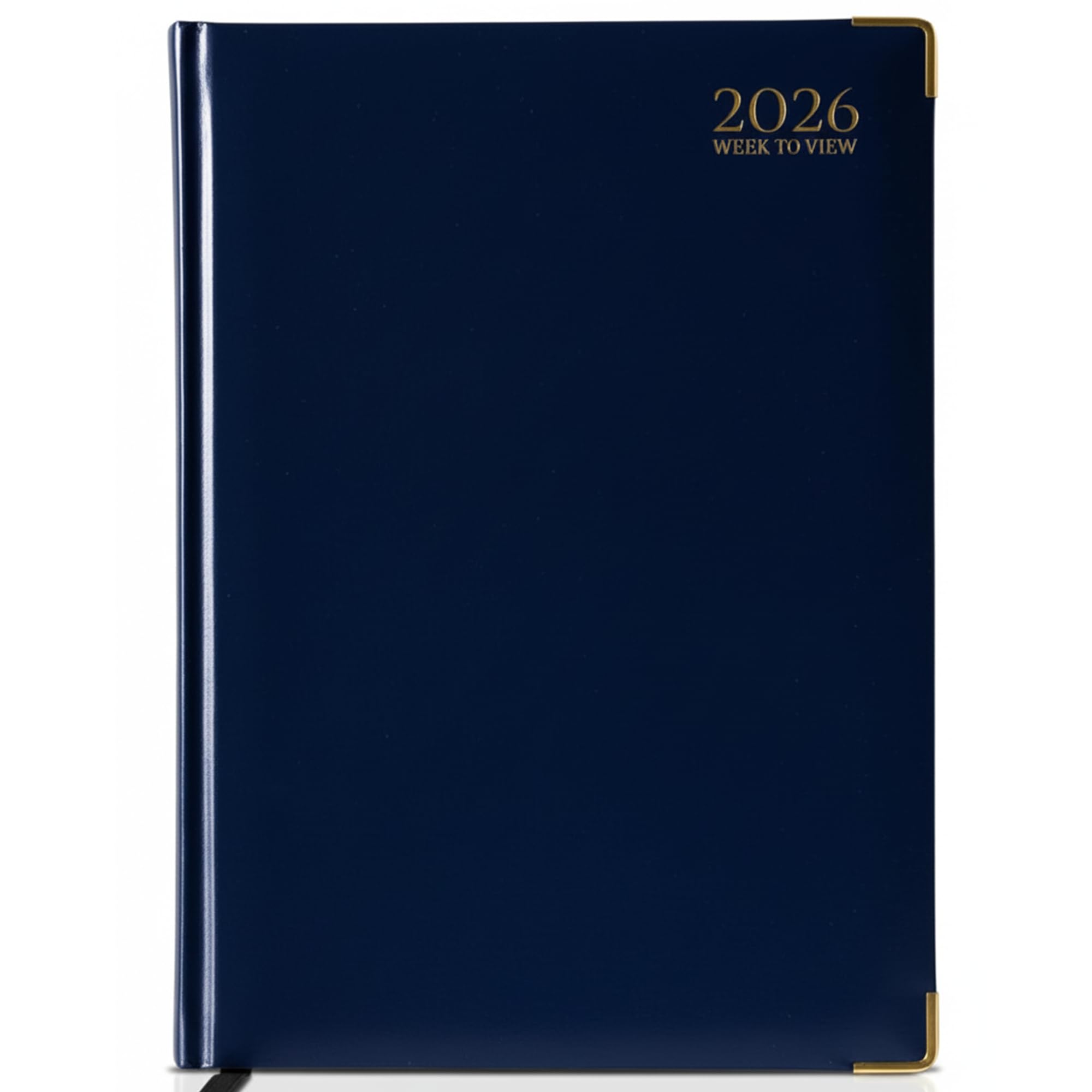 G4GADGET 2026 A4 Week to View Diary | Blue Hardback | Gilt Edges
